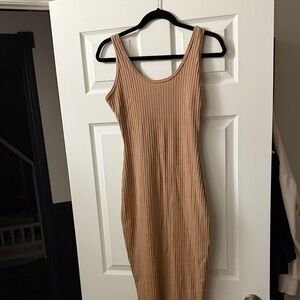 Amazon Essentials Tan Midi Dress